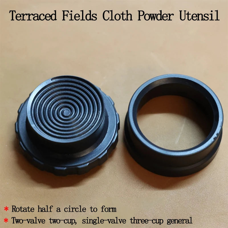 Semi Automatic 56mm Moka Pot Terraced Fields Cloth Powder Needle Coffee Tool
