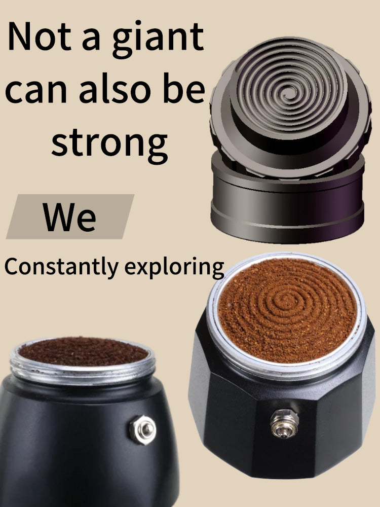 Semi Automatic 56mm Moka Pot Terraced Fields Cloth Powder Needle Coffee Tool