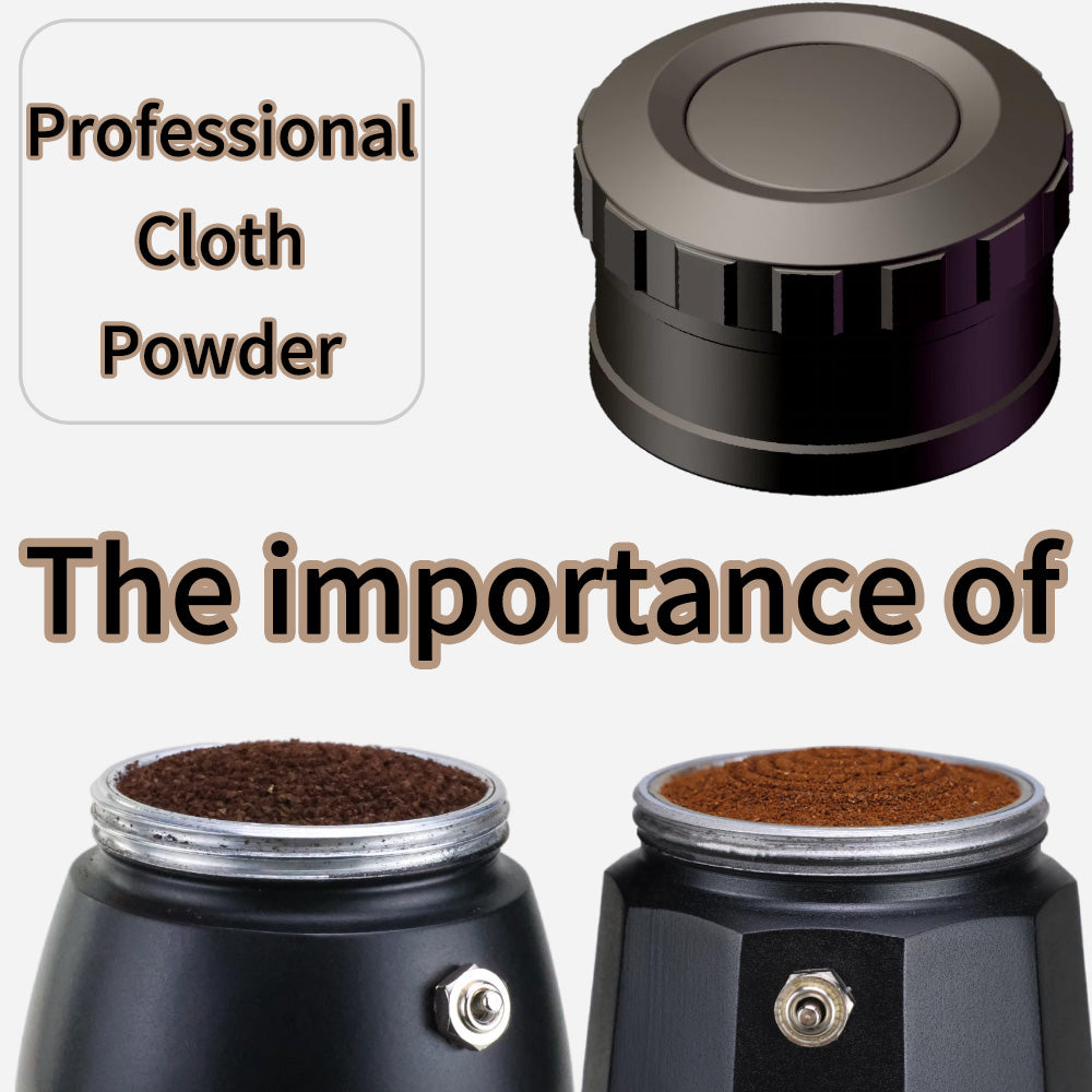 Semi Automatic 56mm Moka Pot Terraced Fields Cloth Powder Needle Coffee Tool