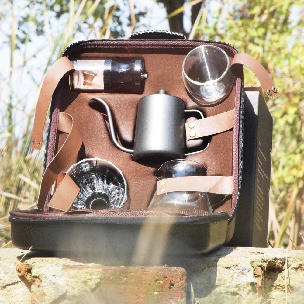 Luxury Coffee Gift Box Set Grinder Hand Pot Glass Drip Filter Household Coffee