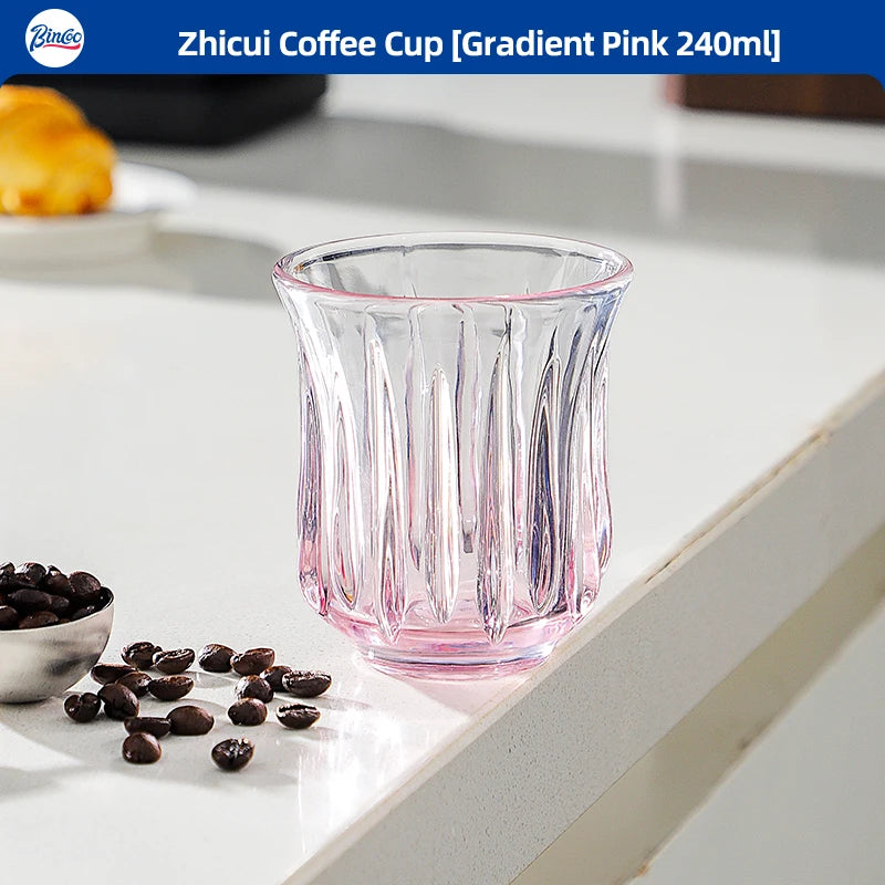 Bincoo High End Coffee Cup Elegant Retro Glass for Americano Dirty Flat White