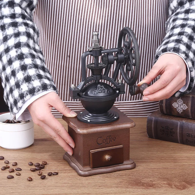 Vintage Manual Coffee Grinder Coarseness Hand-Crank Coffee Enthusiasts