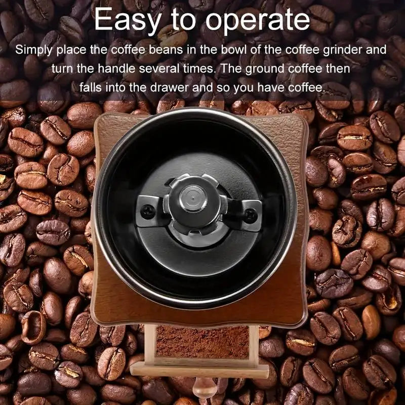 Manual Coffee Grinder Classic Italian Style Hand Crank Mill with Grinding Machine