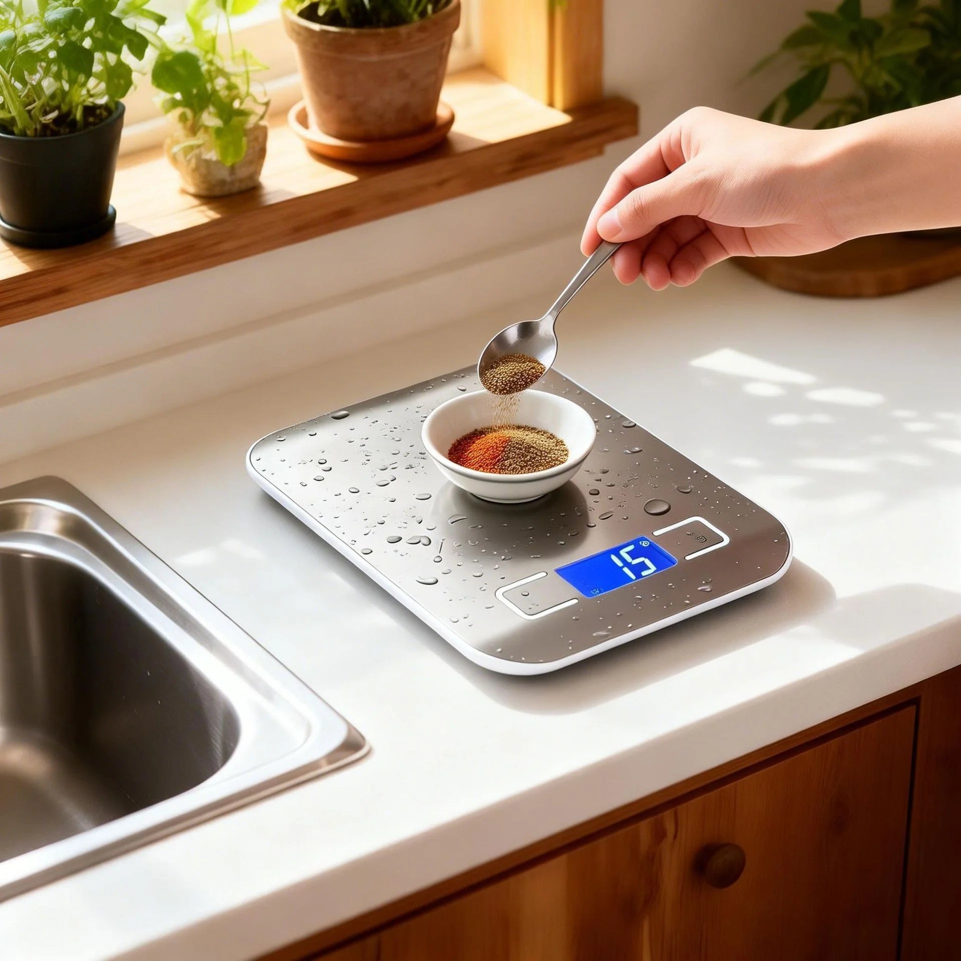 Electronic Digital Kitchen Scale 10kg LCD Display for Food Coffee