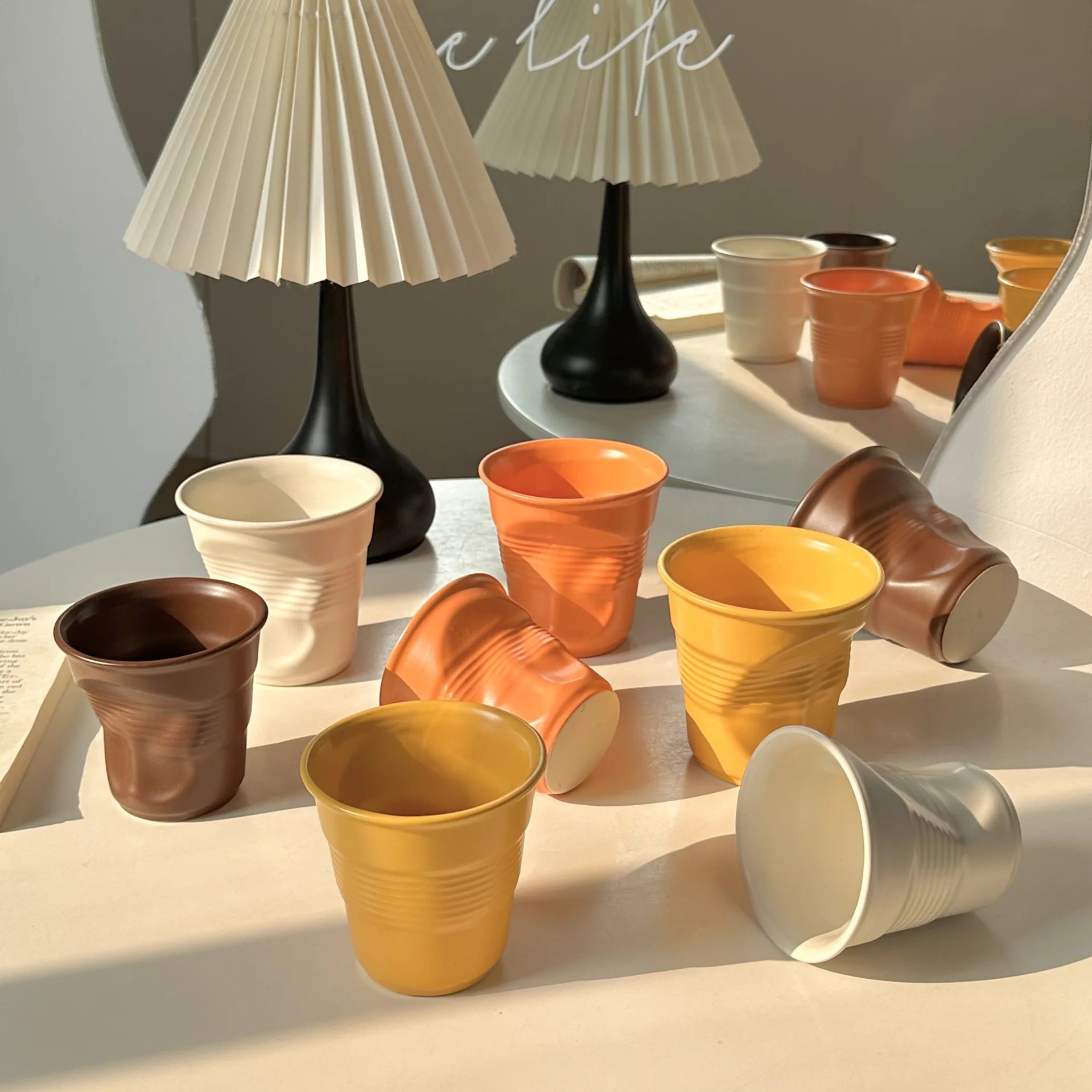 Dopamine Colored Coffee Cup High Aesthetic Ceramic Coffee Cup Home