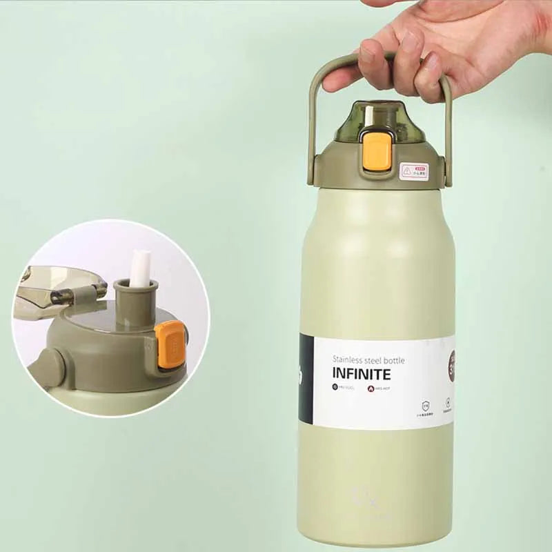 Tumbler Thermo Bottle Large Capacity With Straw  Cup Vacuum Flask Gym