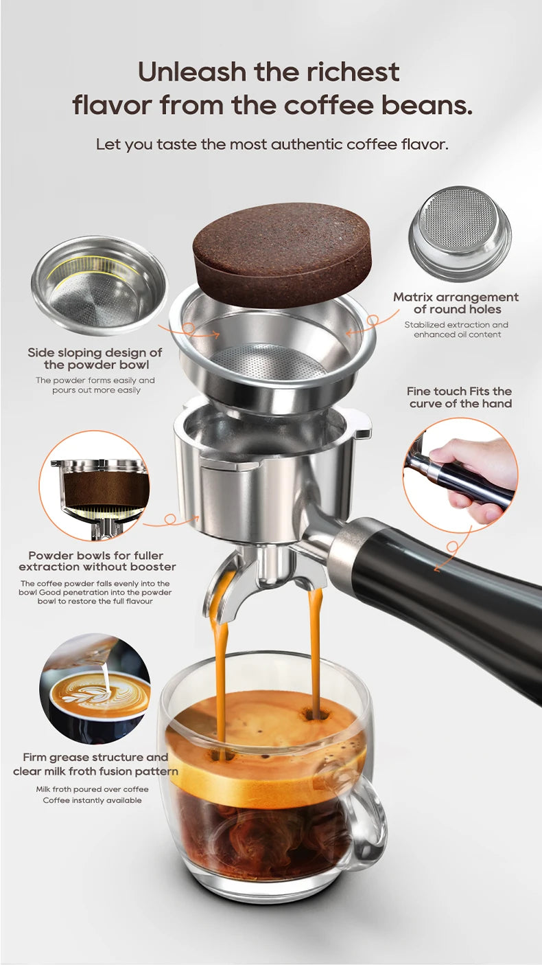 Semi Automatic Espresso Coffee Machine Temperature Cold/Hot Coffee Maker