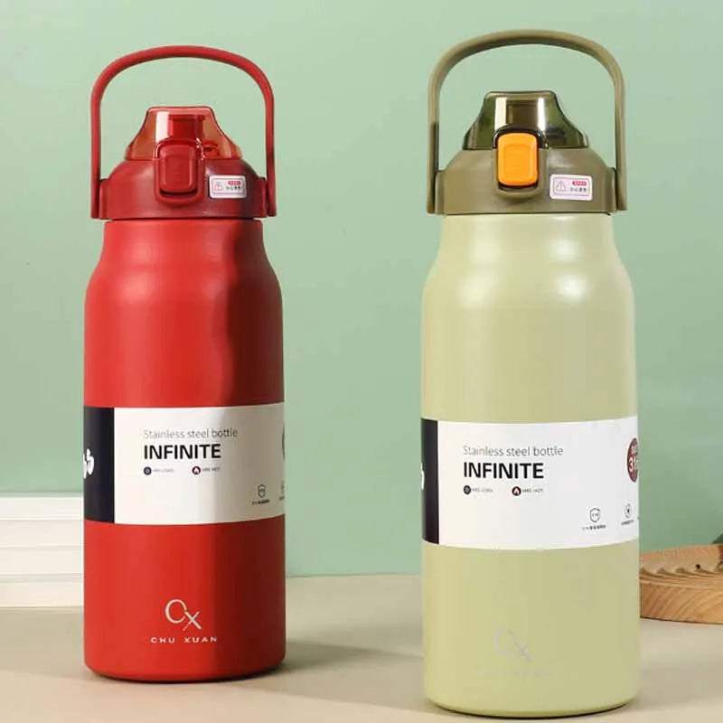 Tumbler Thermo Bottle Large Capacity With Straw  Cup Vacuum Flask Gym