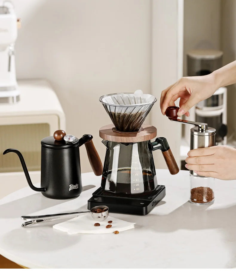 Bincoo Pour Over Coffee Maker Set 800ml Glass Carafe Coffee with Glass Coffee