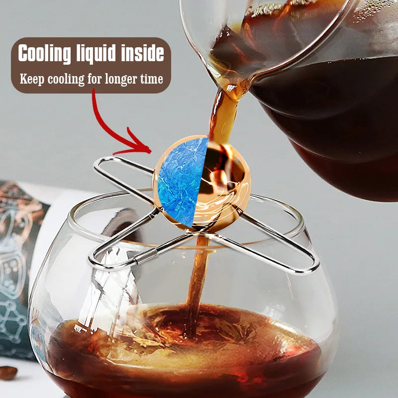 Frozen Ball for Espresso Coffee Reusable Cooling Coffee ToolGadgets
