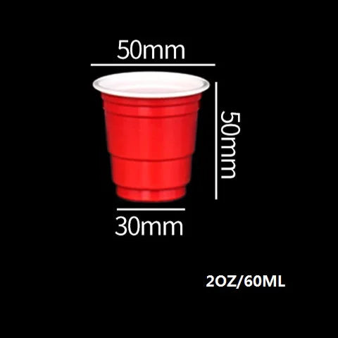 Plastic Party Cups in Red  for Drinks, Soda, Punch, Barbecue, Cola or Water