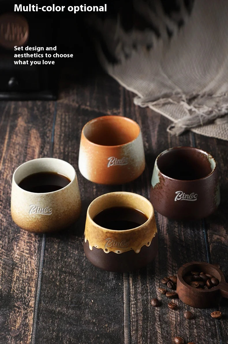 Luxury Retro Mugs Ceramic Coffee Cups Handmade Latte & Matcha Kung Fu Tea
