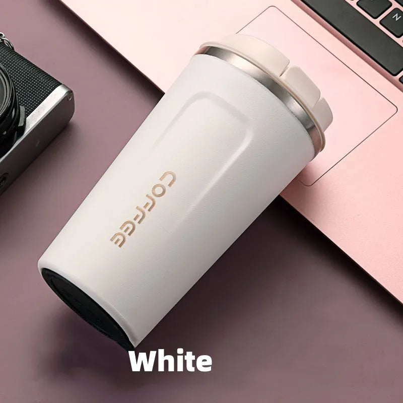 500ml Stainless Steel Coffee Cup Travel Thermal Mug Leak-Proof Thermos Bottle