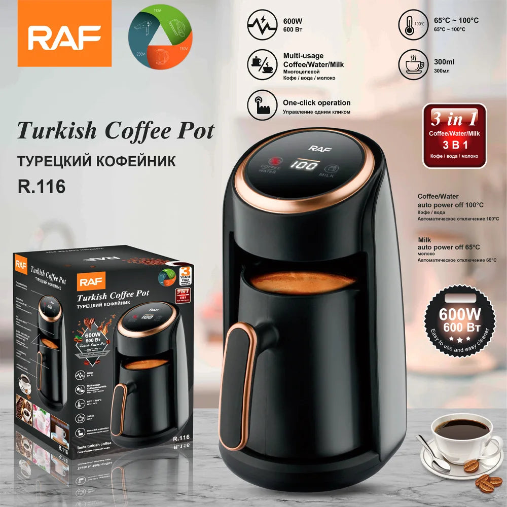 Automatic Turkish Coffee Machine Cordless Pot Portable Travel Coffee