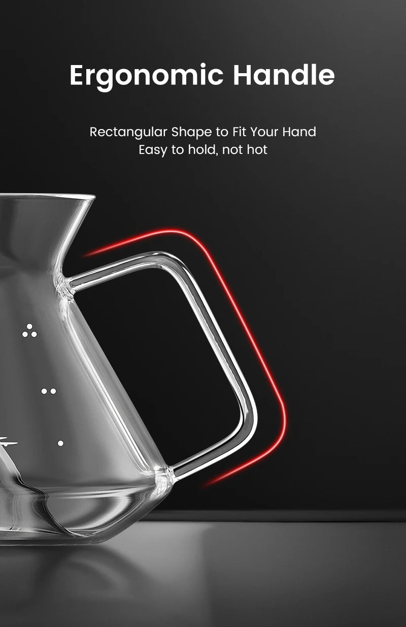 Pour Over Coffee Maker Coffee Server Glass Coffee Dripper for Home Brewing