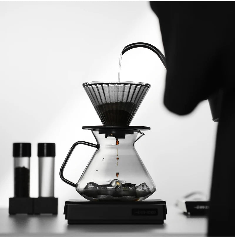 Pour Over Coffee Maker Coffee Server Glass Coffee Dripper for Home Brewing