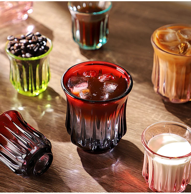 Bincoo High End Coffee Cup Elegant Retro Glass for Americano Dirty Flat White