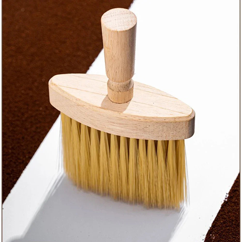 Coffee Machine Cleaning Brush Solid Wood Bowl Coffee Brush Coffee Grounds