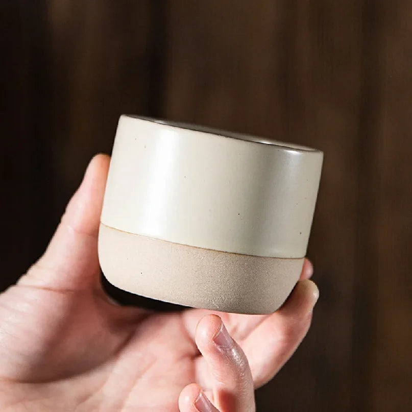 Ceramic Coffee Cup Handmade Ceramic Round Japanese Tea Cup Latte Tea