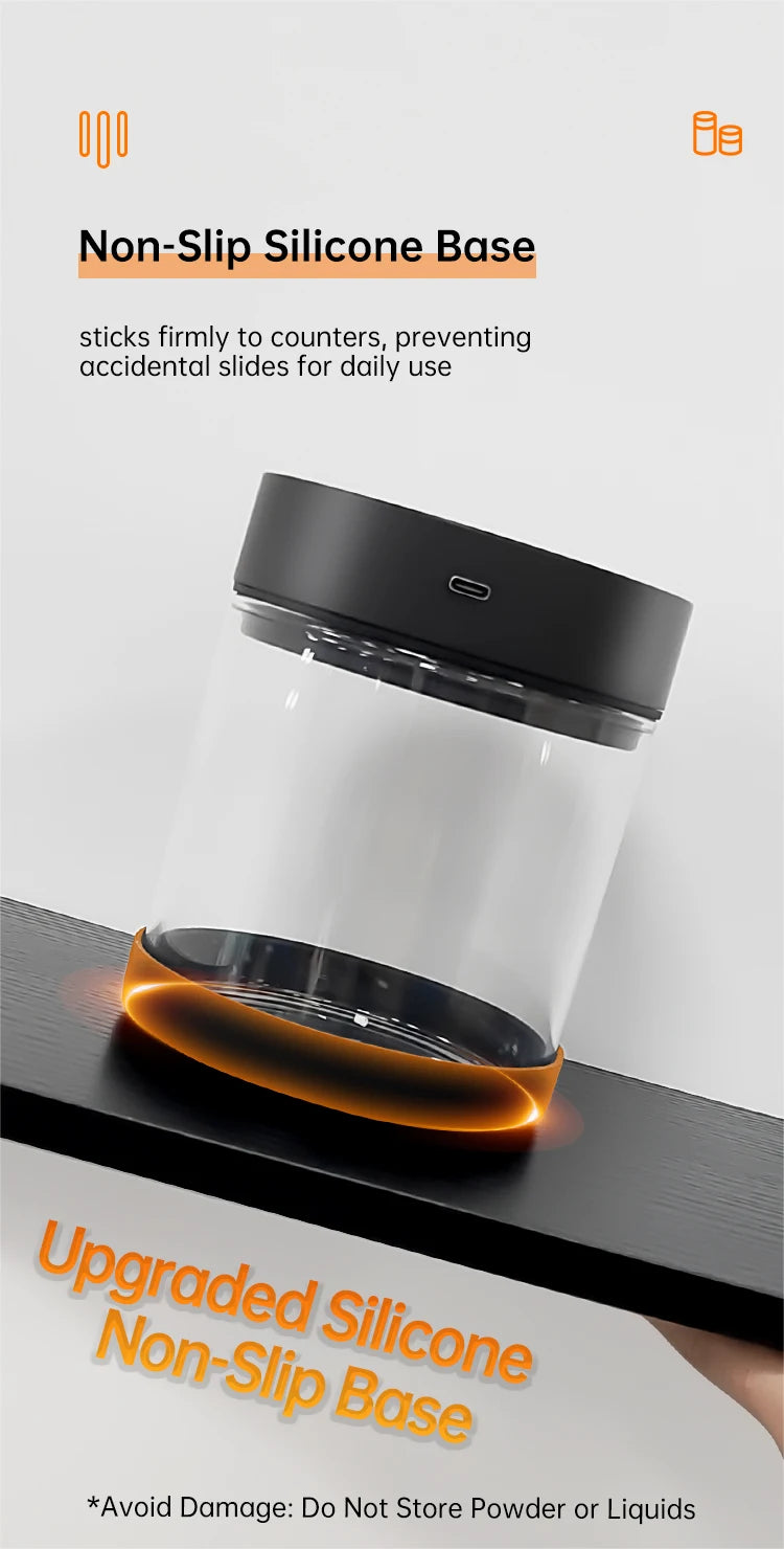 IKAPE Electric Vacuum Bean Canisters With Digital Display Coffee