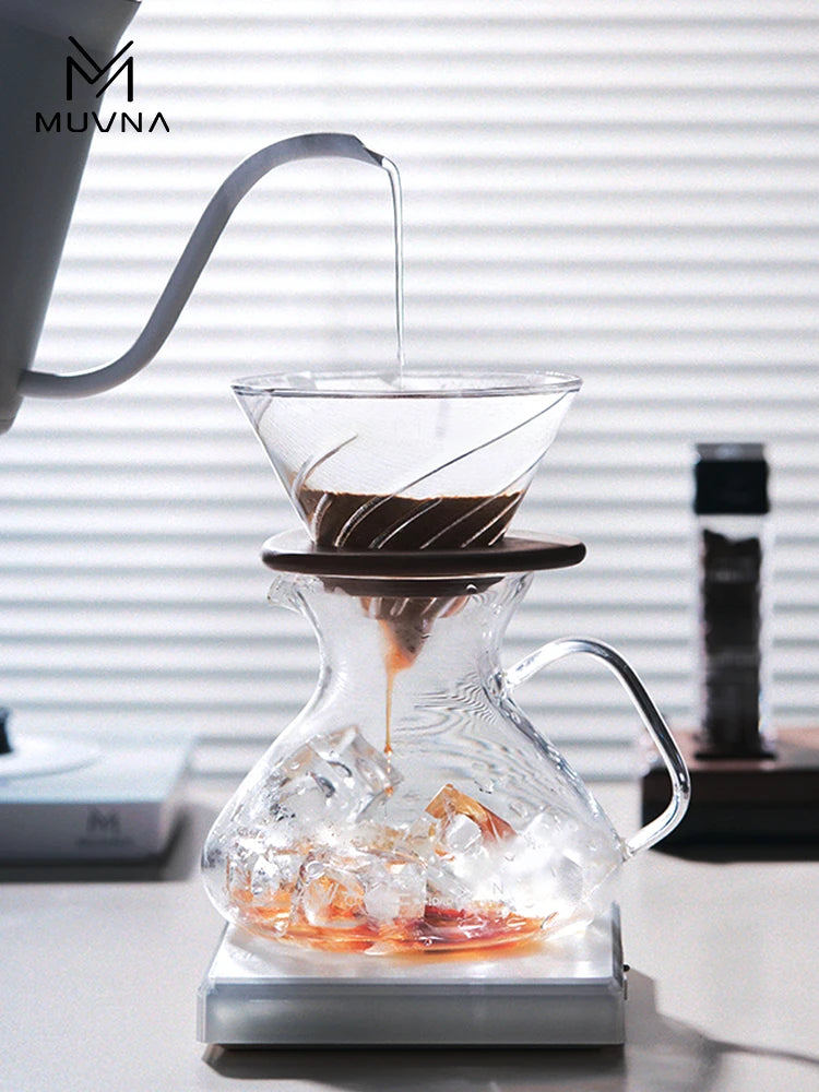 Pour Over Coffee Set Arc Shaped Glass Sharing Pot & Carafe Coffee Lovers