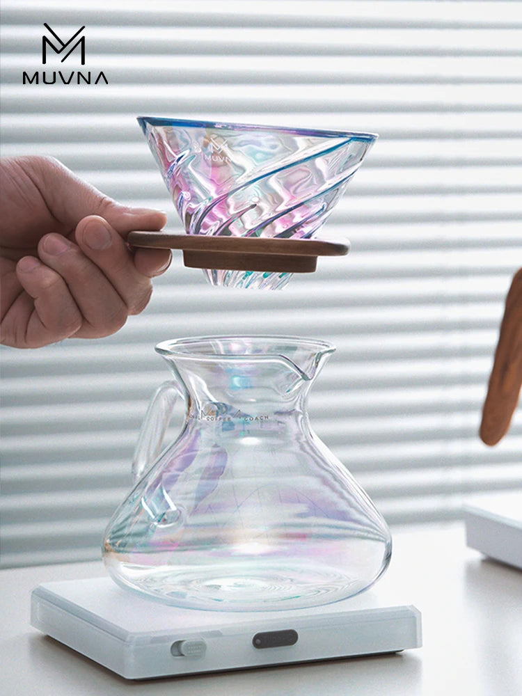 Pour Over Coffee Set Arc Shaped Glass Sharing Pot & Carafe Coffee Lovers