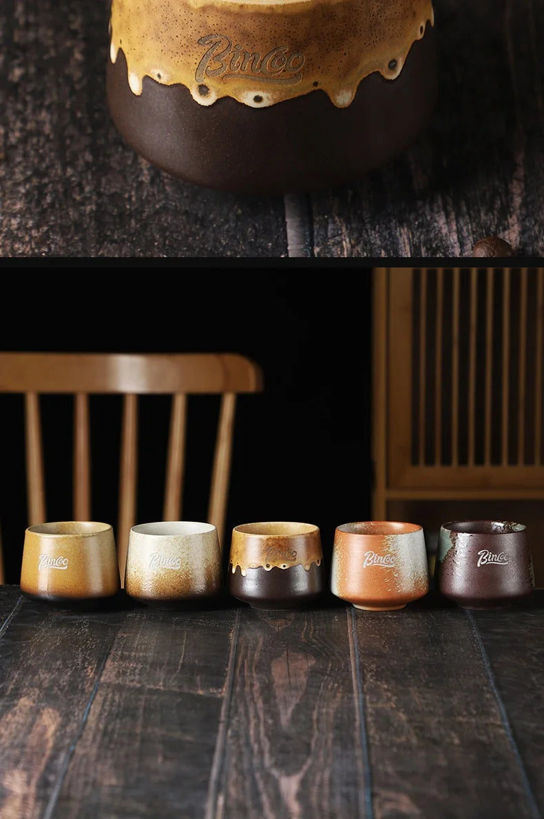 Luxury Retro Mugs Ceramic Coffee Cups Handmade Latte & Matcha Kung Fu Tea