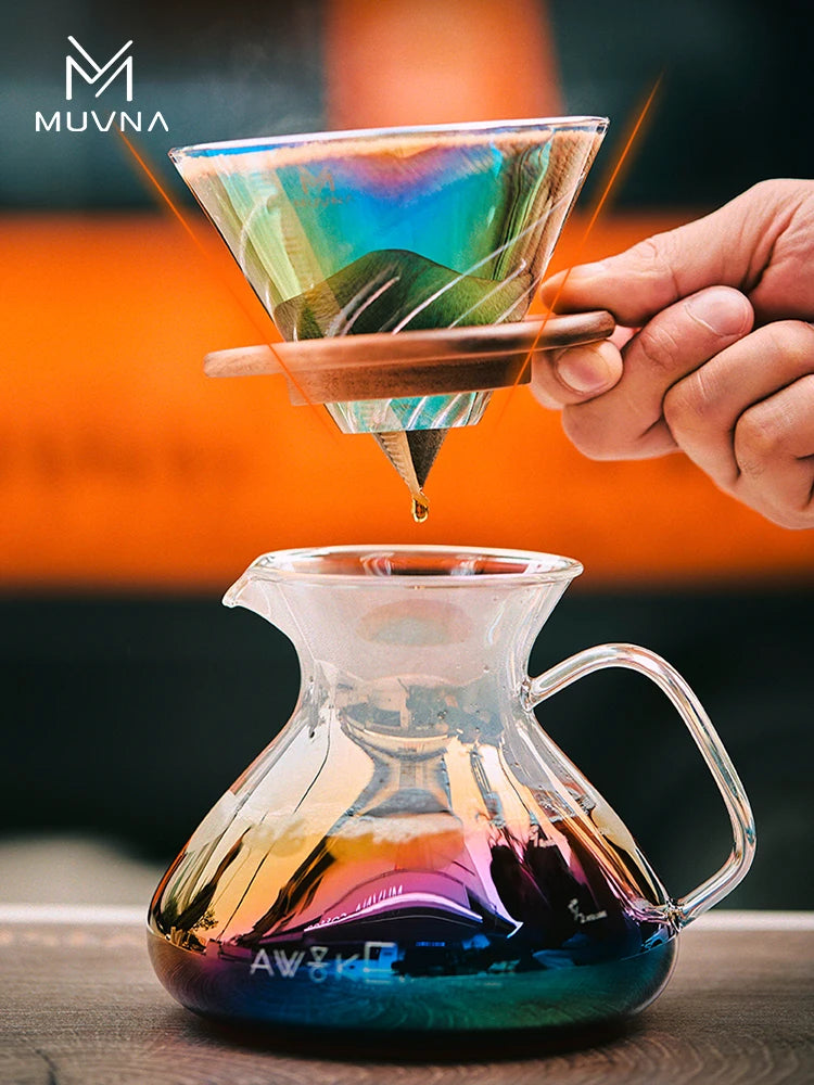 Pour Over Coffee Set Arc Shaped Glass Sharing Pot & Carafe Coffee Lovers
