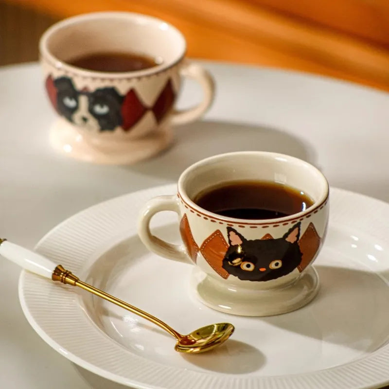 Mini Italian Espresso Cup Ceramic Coffee Mug Heat Resistant Milk Latte Handle Cup