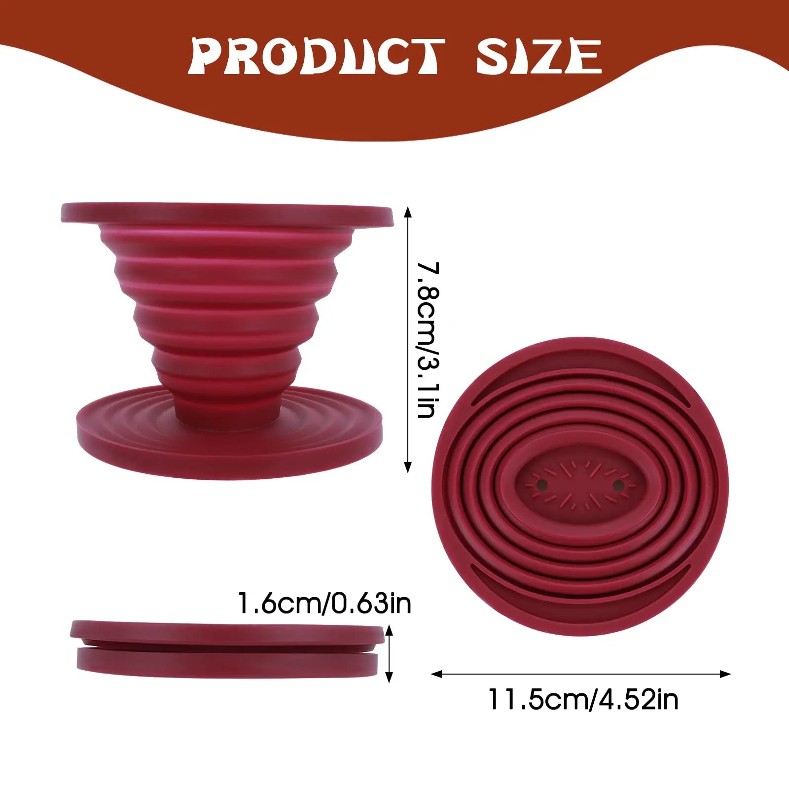 Collapsible Coffee Filter Silicone Coffee Maker Reusable Coffee Dripper Brewed