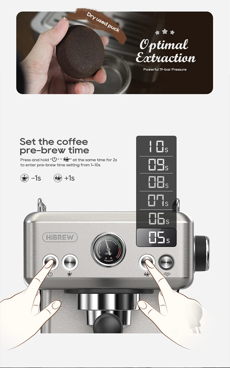 Semi Automatic Espresso Coffee Machine Temperature Cold/Hot Coffee Maker