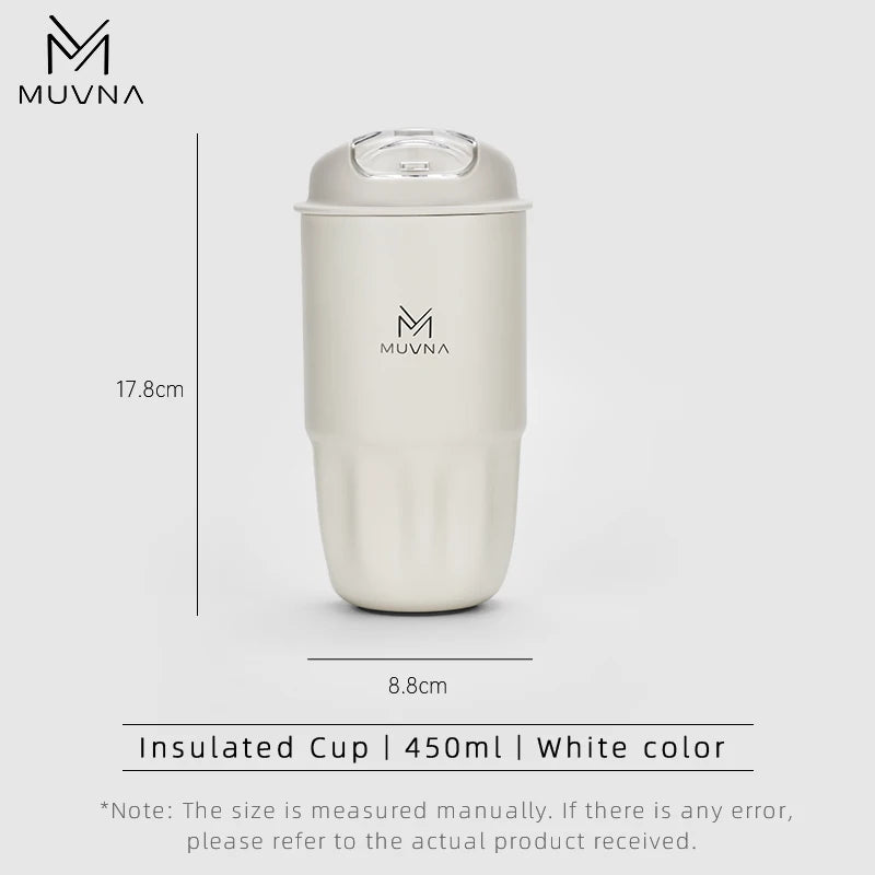 MUVNA Coffee Insulated Cup Outdoor Portable Ice Cup Travel Coffee Mug