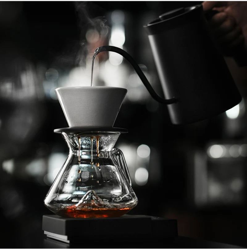 Pour Over Coffee Maker Coffee Server Glass Coffee Dripper for Home Brewing