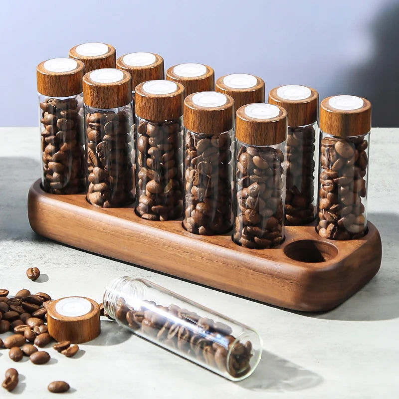 Havmore Coffee Beans Storage Containers Glass Coffee Bean Tube