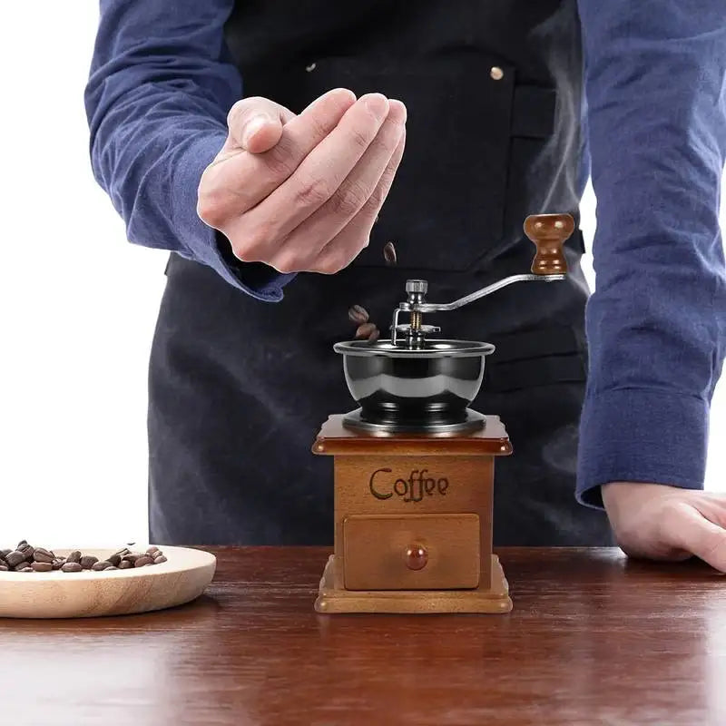 Manual Coffee Grinder Classic Italian Style Hand Crank Mill with Grinding Machine