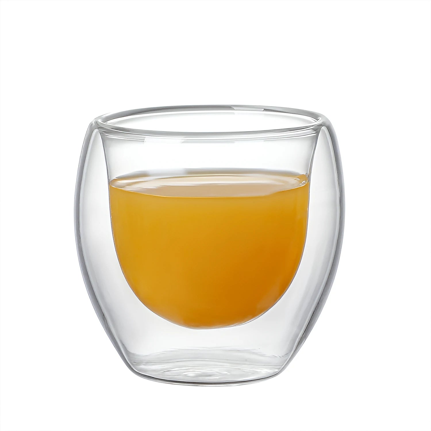 Double Walled Glass Coffee Mugs Insulated Layer Coffee Cups