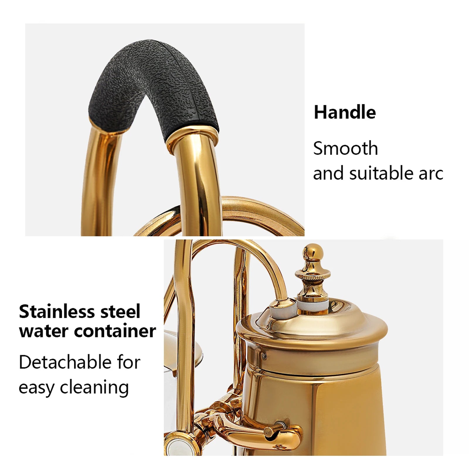 Golden Coffee Maker Siphon Pot Set with Integrated Filter Tea Coffee Brewer