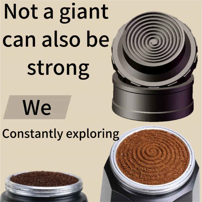 Semi Automatic 56mm Moka Pot Terraced Fields Cloth Powder Needle Coffee Tool