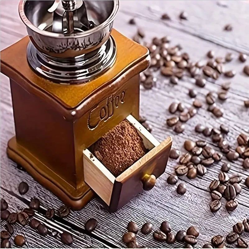 Manual Coffee Grinder Classic Italian Style Hand Crank Mill with Grinding Machine
