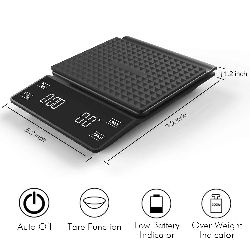 Digital Kitchen Weight Grams Electronic Balance High Precision Coffee Scale