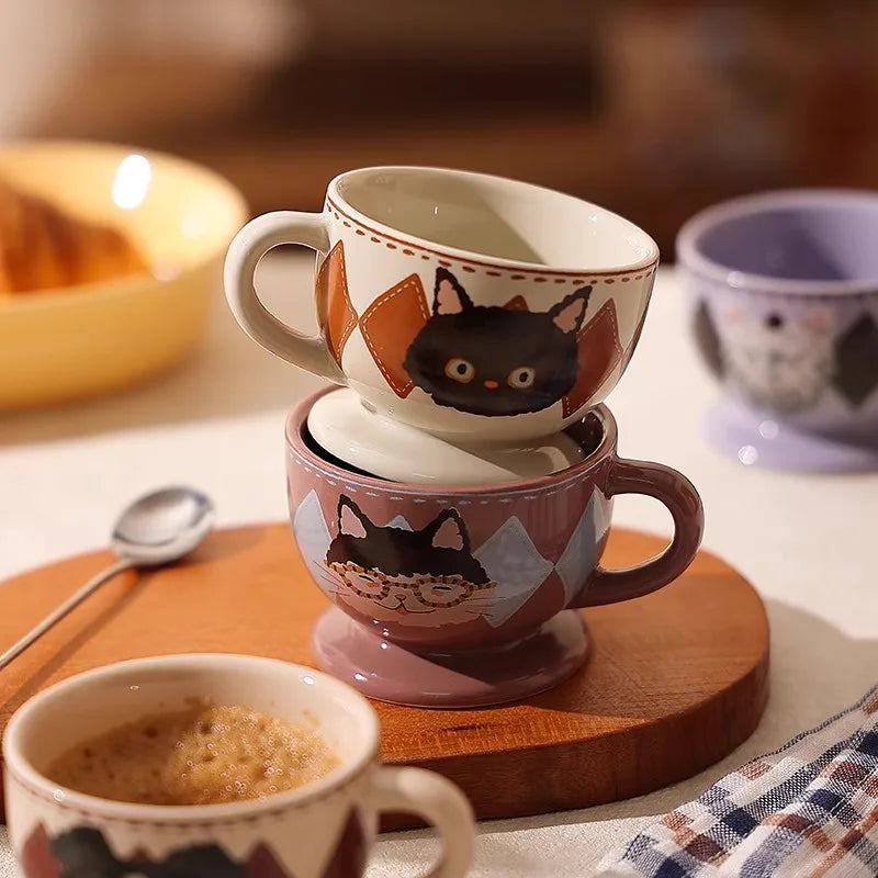 Mini Italian Espresso Cup Ceramic Coffee Mug Heat Resistant Milk Latte Handle Cup