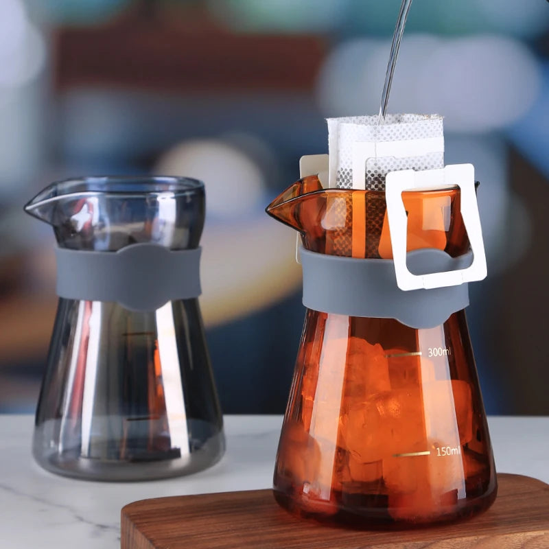 High Borosilicate Glass Hand Pour Over Coffee Pot Brewed Coffee Pot Glass