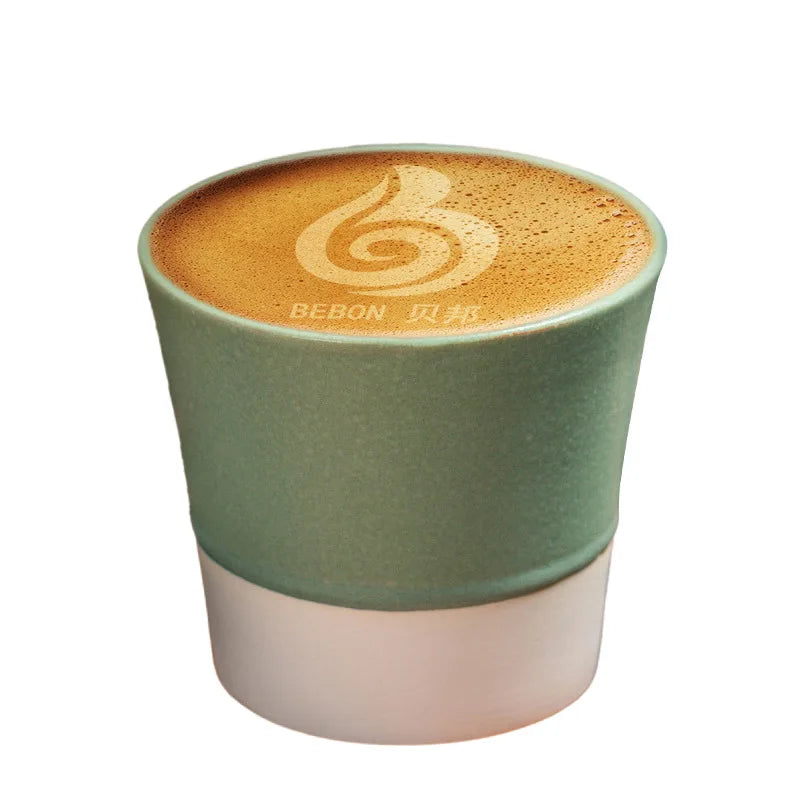 Arabic Coffee Art Ceramic Mug - Handcrafted Middle Eastern Espresso Cup