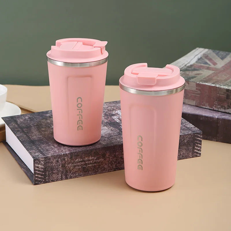 500ml Stainless Steel Coffee Cup Travel Thermal Mug Leak-Proof Thermos Bottle