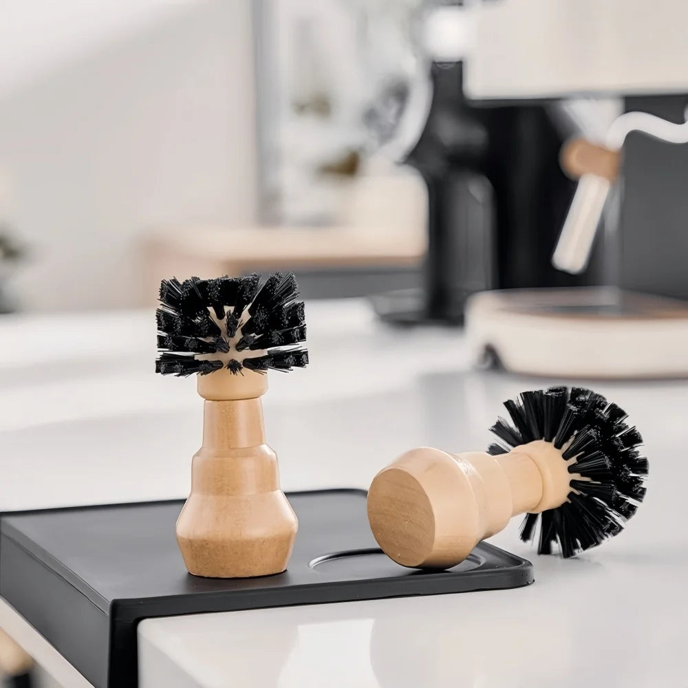 Coffee Machine Handle Cleaning Brush Wooden Handle Easy Clean Accessories