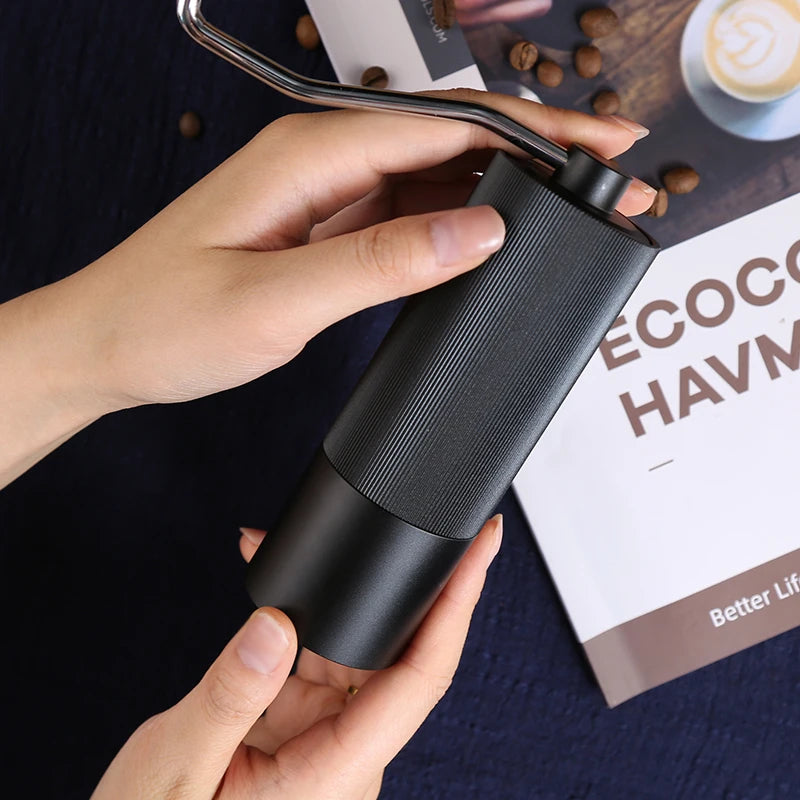 Household Portable Steel Burr Manual Coffee Bean Grinder Alloy Coffee Grinder