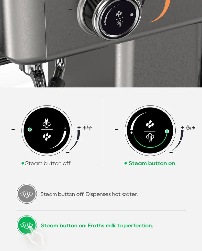 Semi Automatic Espresso Coffee Machine Temperature Cold/Hot Coffee Maker