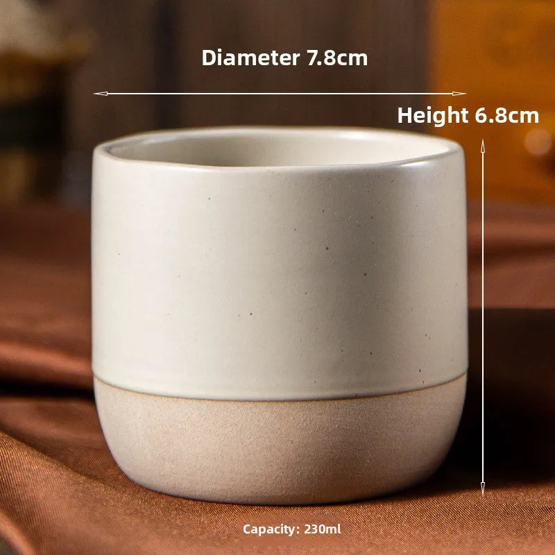 Ceramic Coffee Cup Handmade Ceramic Round Japanese Tea Cup Latte Tea