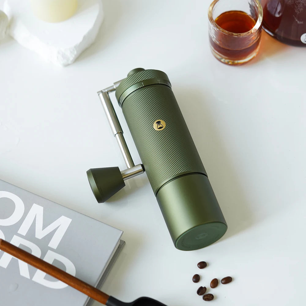 Manual Coffee Grinder Foldable Handle Black Aluminum Alloy  Espresso Grinder