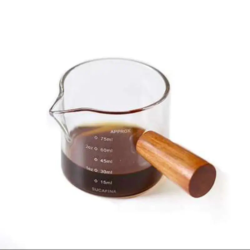 75ml Heat-resisting Glass Espresso Measuring Cup Double Mouth Glass Mugs